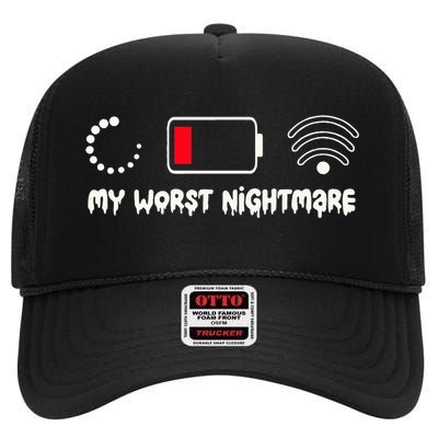 Gaming My Worst Nightmare Gamer High Crown Mesh Back Trucker Hat