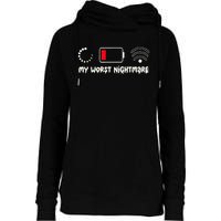 Gaming My Worst Nightmare Gamer Womens Funnel Neck Pullover Hood