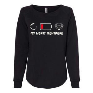 Gaming My Worst Nightmare Gamer Womens California Wash Sweatshirt