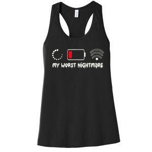 Gaming My Worst Nightmare Gamer Women's Racerback Tank