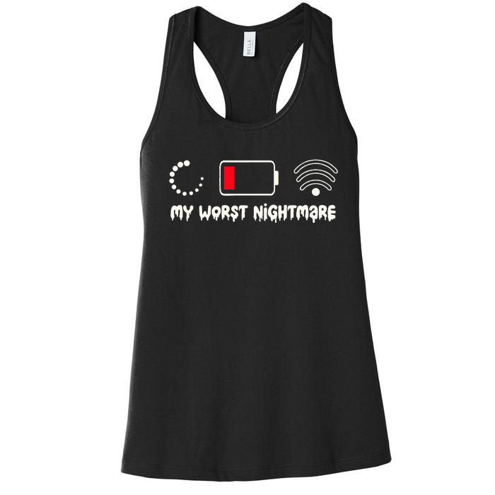 Gaming My Worst Nightmare Gamer Women's Racerback Tank