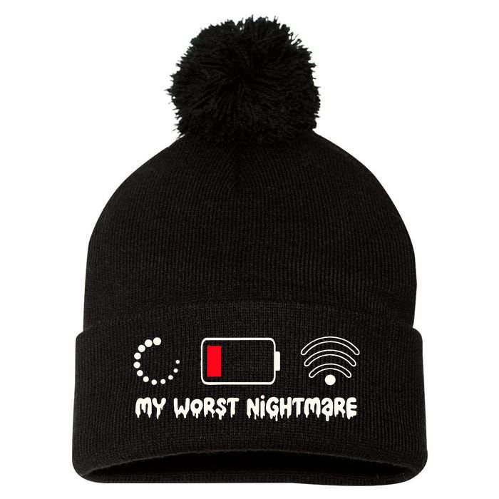 Gaming My Worst Nightmare Gamer Pom Pom 12in Knit Beanie