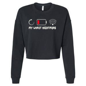 Gaming My Worst Nightmare Gamer Cropped Pullover Crew