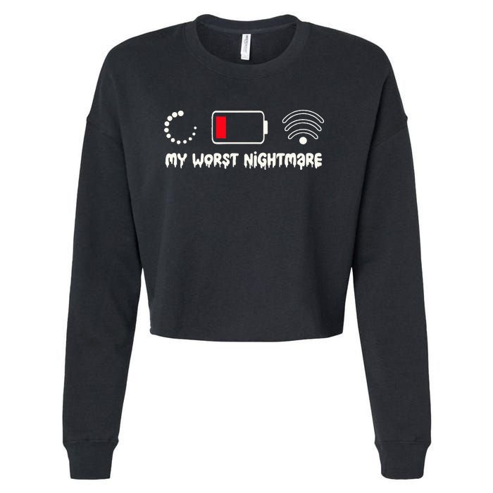 Gaming My Worst Nightmare Gamer Cropped Pullover Crew