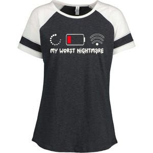 Gaming My Worst Nightmare Gamer Enza Ladies Jersey Colorblock Tee