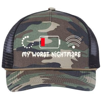 Gaming My Worst Nightmare Gamer Retro Rope Trucker Hat Cap