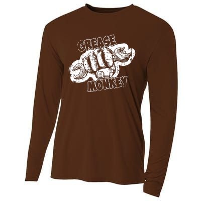 Grease Monkey Wrench Auto Mechanics Cooling Performance Long Sleeve Crew