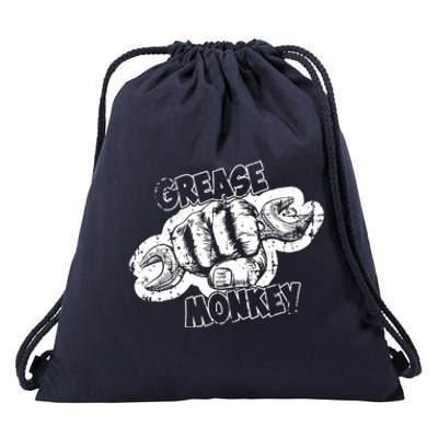 Grease Monkey Wrench Auto Mechanics Drawstring Bag