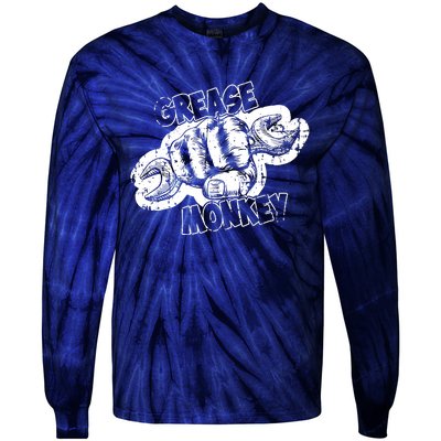 Grease Monkey Wrench Auto Mechanics Tie-Dye Long Sleeve Shirt