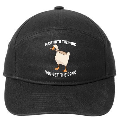 Goose Mess With The Honk You Get The Bonk 7-Panel Snapback Hat