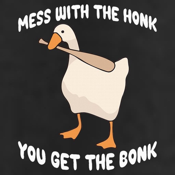 Goose Mess With The Honk You Get The Bonk Golf Towel
