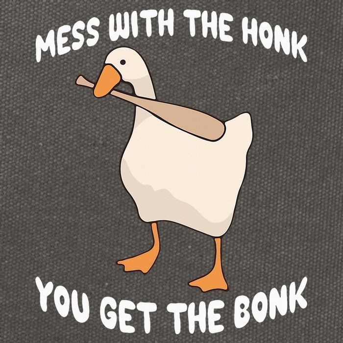 Goose Mess With The Honk You Get The Bonk Cotton Canvas Backpack