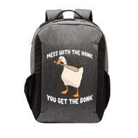 Goose Mess With The Honk You Get The Bonk Vector Backpack