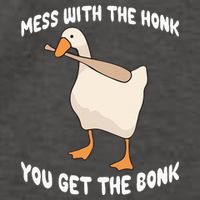 Goose Mess With The Honk You Get The Bonk Vector Backpack