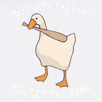 Goose Mess With The Honk You Get The Bonk Garment-Dyed Sweatshirt