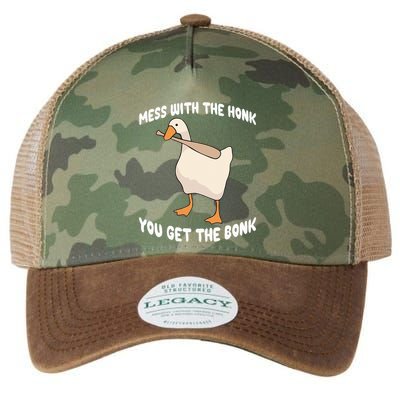 Goose Mess With The Honk You Get The Bonk Legacy Tie Dye Trucker Hat