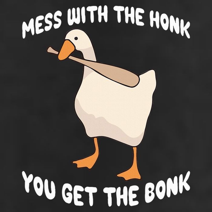 Goose Mess With The Honk You Get The Bonk Garment-Dyed Fleece Hoodie