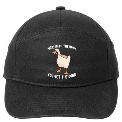 Goose Mess With The Honk You Get The Bonk 7-Panel Snapback Hat