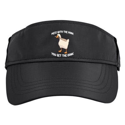 Goose Mess With The Honk You Get The Bonk Adult Drive Performance Visor