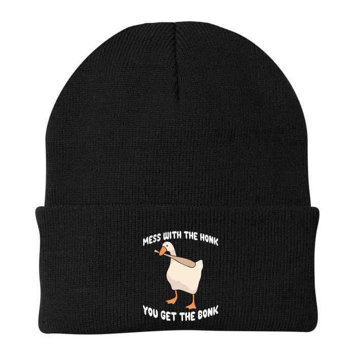 Goose Mess With The Honk You Get The Bonk Beanie