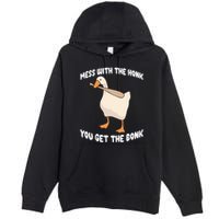 Goose Mess With The Honk You Get The Bonk Premium Pullover Hoodie