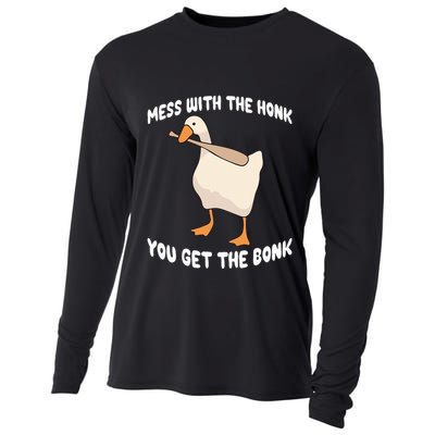 Goose Mess With The Honk You Get The Bonk Cooling Performance Long Sleeve Crew