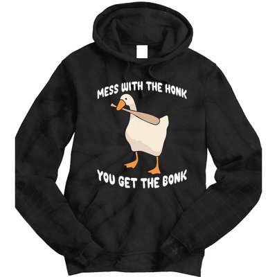 Goose Mess With The Honk You Get The Bonk Tie Dye Hoodie