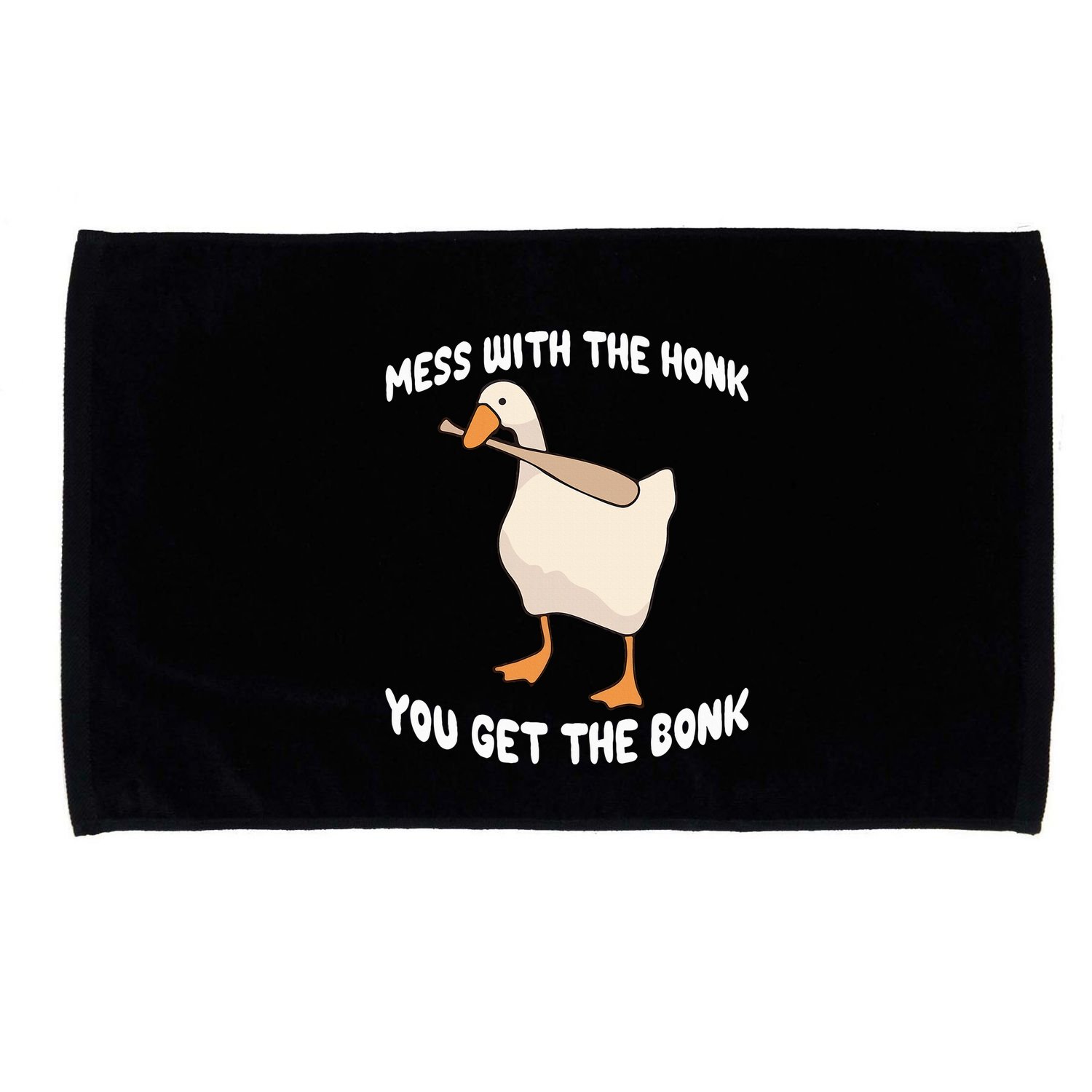 Goose Mess With The Honk You Get The Bonk Microfiber Hand Towel