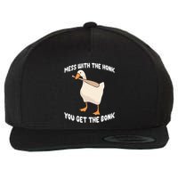 Goose Mess With The Honk You Get The Bonk Wool Snapback Cap