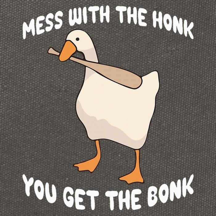 Goose Mess With The Honk You Get The Bonk Cotton Canvas Backpack