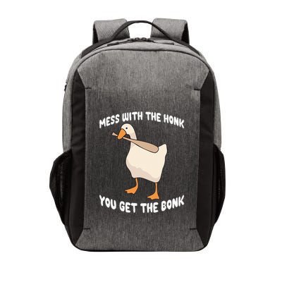 Goose Mess With The Honk You Get The Bonk Vector Backpack
