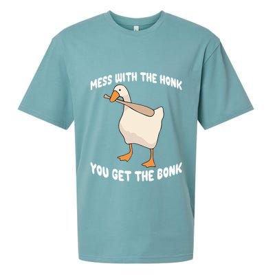 Goose Mess With The Honk You Get The Bonk Sueded Cloud Jersey T-Shirt