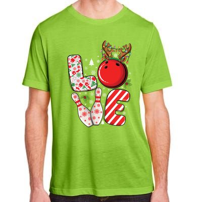 Group Matching Xmas Bowling Ball And Pins Christmas Bowling Gift Adult ChromaSoft Performance T-Shirt