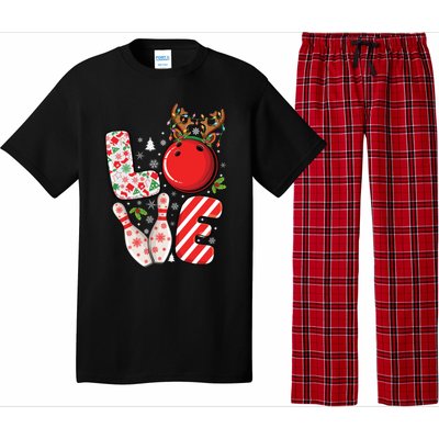 Group Matching Xmas Bowling Ball And Pins Christmas Bowling Gift Pajama Set