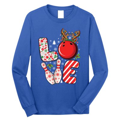 Group Matching Xmas Bowling Ball And Pins Christmas Bowling Gift Long Sleeve Shirt