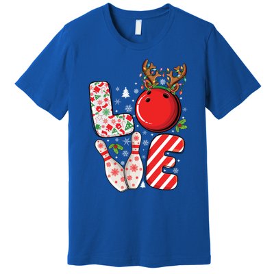 Group Matching Xmas Bowling Ball And Pins Christmas Bowling Gift Premium T-Shirt