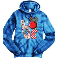 Group Matching Xmas Bowling Ball And Pins Christmas Bowling Gift Tie Dye Hoodie