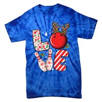 Group Matching Xmas Bowling Ball And Pins Christmas Bowling Gift Tie-Dye T-Shirt