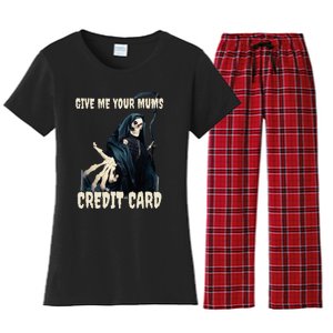 Give Me Your Mums Credit Card Women's Flannel Pajama Set