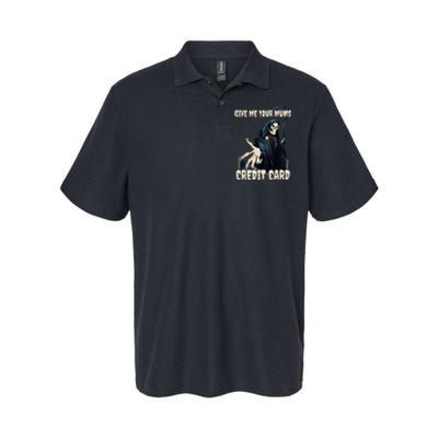 Give Me Your Mums Credit Card Softstyle Adult Sport Polo