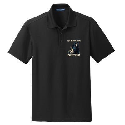 Give Me Your Mums Credit Card Dry Zone Grid Polo