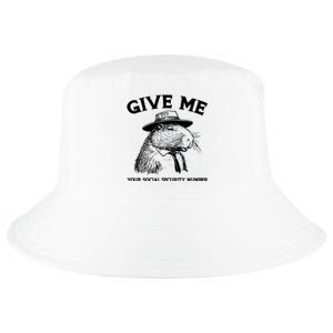 Give Me Your Social Security Number Funny Capybara Retro Cool Comfort Performance Bucket Hat