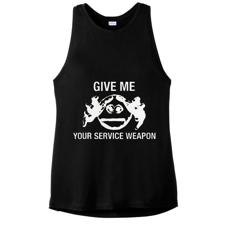 Give Me Your Service Weapon Ladies PosiCharge Tri-Blend Wicking Tank