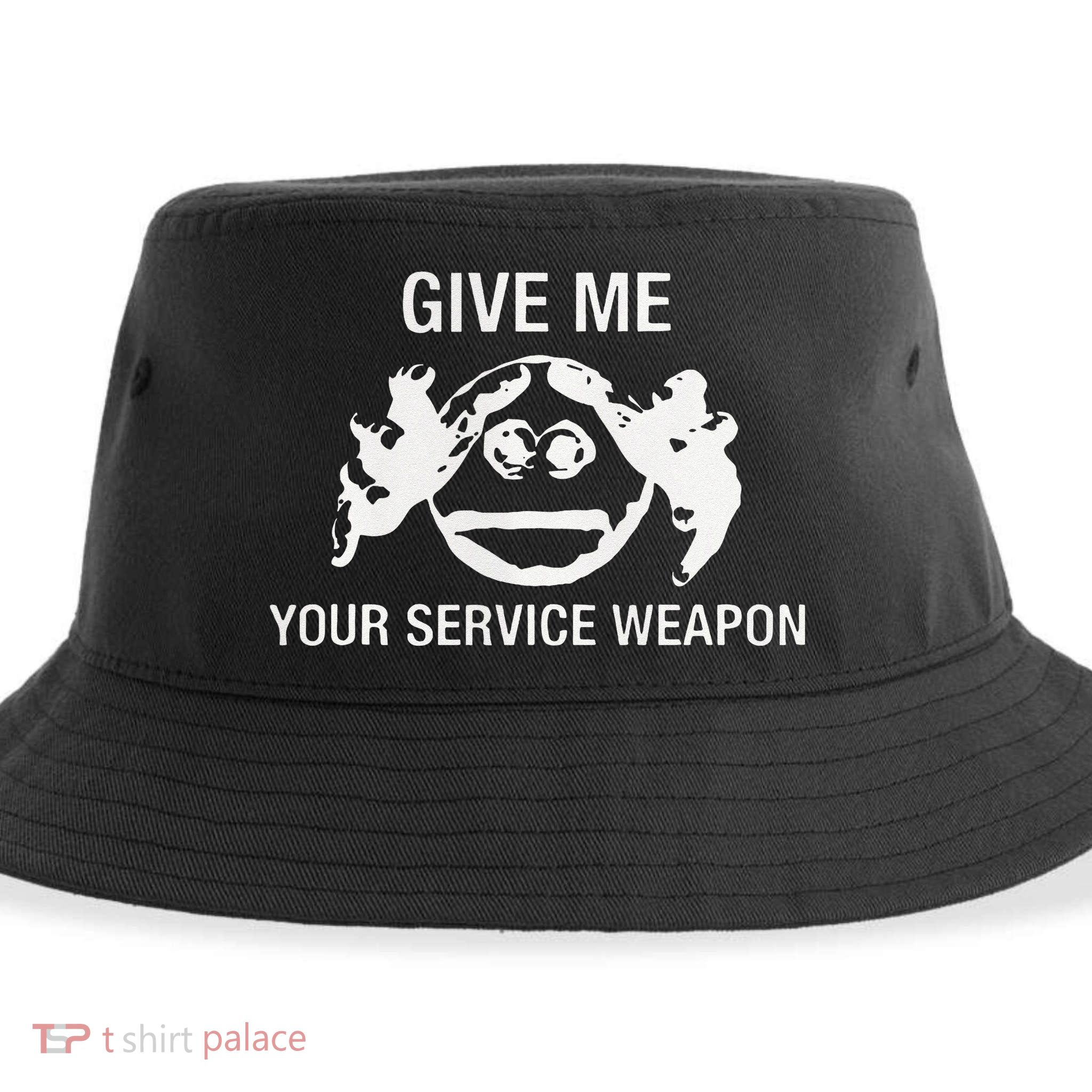 Give Me Your Service Weapon Sustainable Bucket Hat