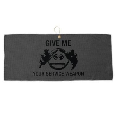 Give Me Your Service Weapon Large Microfiber Waffle Golf Towel