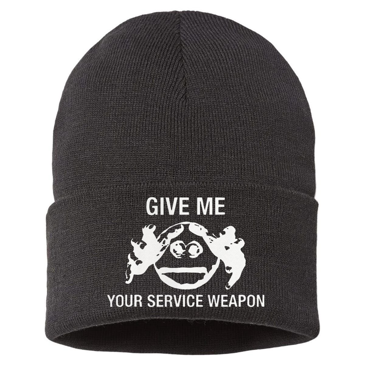 Give Me Your Service Weapon Sustainable Knit Beanie