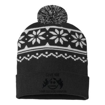 Give Me Your Service Weapon USA-Made Snowflake Beanie