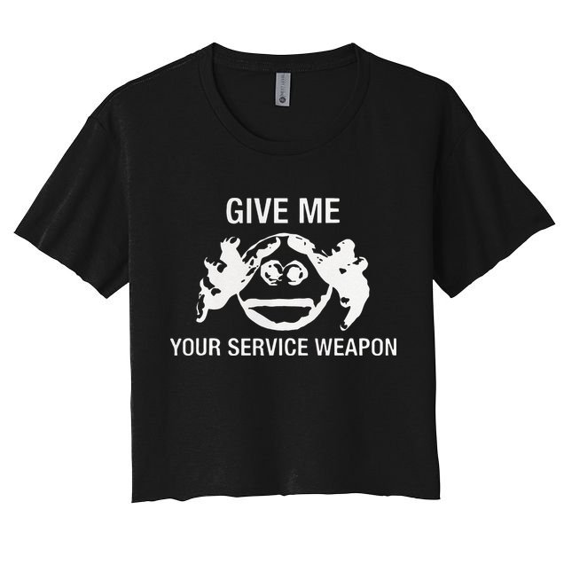 Give Me Your Service Weapon Crop Top
