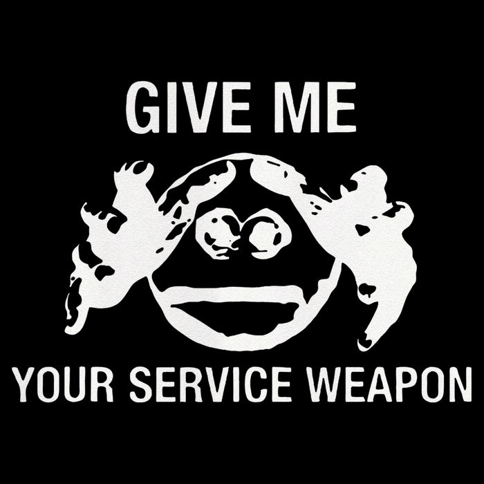 Give Me Your Service Weapon Cropped Pullover Crew
