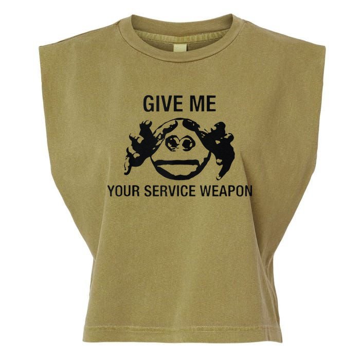 Give Me Your Service Weapon Garment-Dyed Women's Muscle Tee